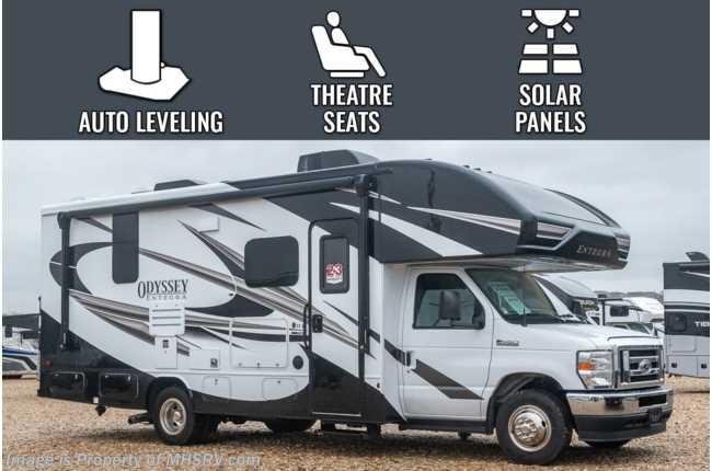 2023 Entegra Coach Odyssey 24B W/ Bedroom TV, Solar, Theater Seating, Modern Farmhouse Cabinetry, Leveling &amp; More