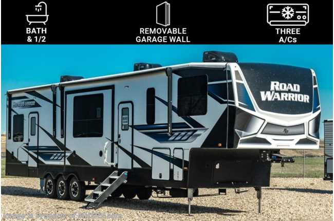 2022 Heartland RV Road Warrior 3965RW Luxury Toy Hauler RV Bath &amp; 1/2 W/ 3 A/Cs, Removable Garage Wall &amp; More