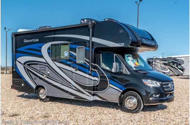 2021 Thor Motor Coach Quantum KM24 W/ Smart Wheel, OH Bunk, Ext. Shower, Power Patio Awning, Low Mileage, Upgraded Air Conditioner and Full Body Paint