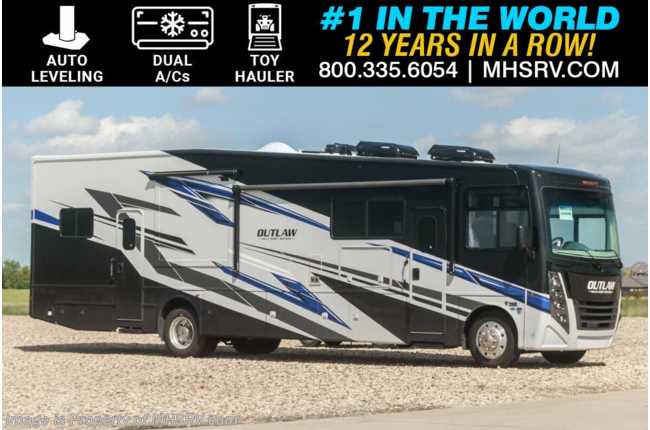 2025 Thor Motor Coach Outlaw Wild West Edition 38M Toy Hauler RV W/  Auto Leveling, Solar, Tankless Water Heater & More