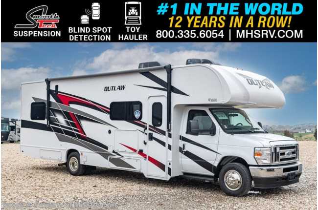 2025 Thor Motor Coach Outlaw Toy Hauler 29T Toy Hauler W/ SmoothTECH Suspension, Child Safety Net, Blind Spot Detect & Much More