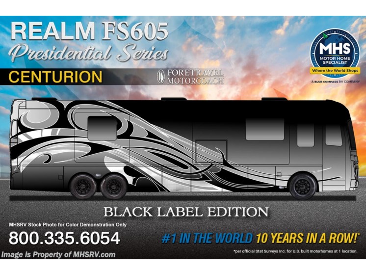 New 2025 Foretravel Realm Presidential Luxury Villa Bunk (LVB) Black Label Edition W/ Spa available in Alvarado, Texas