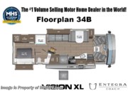 Call now about this 2026 Entegra Coach Vision XL 34B! Floorplan of 2026 Entegra Coach Vision XL 34B