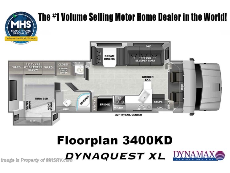 Email now about this 2026 Dynamax Corp Dynaquest XL 3400KD! Floorplan of 2026 Dynamax Corp Dynaquest XL 3400KD