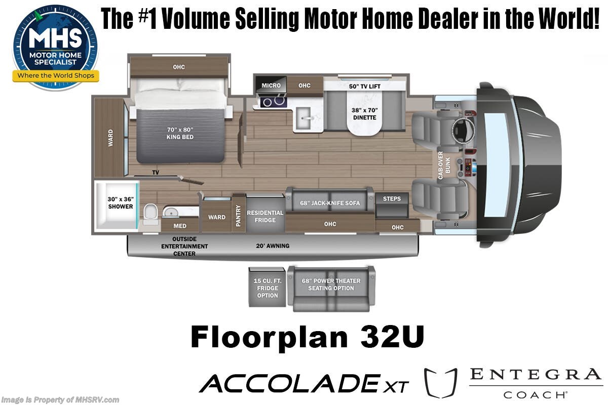 Floorplan of 2026 Entegra Coach Accolade XT 32U