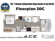 Call now about this 2026 Thor Motor Coach A.C.E. 30C! Floorplan of 2026 Thor Motor Coach A.C.E. 30C