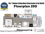 Call now about this 2026 Thor Motor Coach Resonate 29D! Floorplan of 2026 Thor Motor Coach Resonate 29D