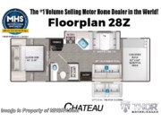 Call now about this 2026 Thor Motor Coach Chateau 28Z! Floorplan of 2026 Thor Motor Coach Chateau 28Z
