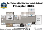 Contact us now about this 2026 Thor Motor Coach Inception 38XL! Floorplan of 2026 Thor Motor Coach Inception 38XL