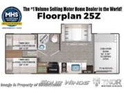 Call now about this 2026 Thor Motor Coach Four Winds 25Z! Floorplan of 2026 Thor Motor Coach Four Winds 25Z