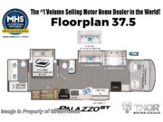 Call now about this 2026 Thor Motor Coach Palazzo GT 37.5! Floorplan of 2026 Thor Motor Coach Palazzo GT 37.5