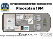 Call now about this 2026 Thor Motor Coach Tranquility 19M! Floorplan of 2026 Thor Motor Coach Tranquility 19M