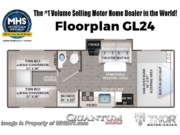 Call now about this 2026 Thor Motor Coach Quantum Sprinter GL24! Floorplan of 2026 Thor Motor Coach Quantum Sprinter GL24