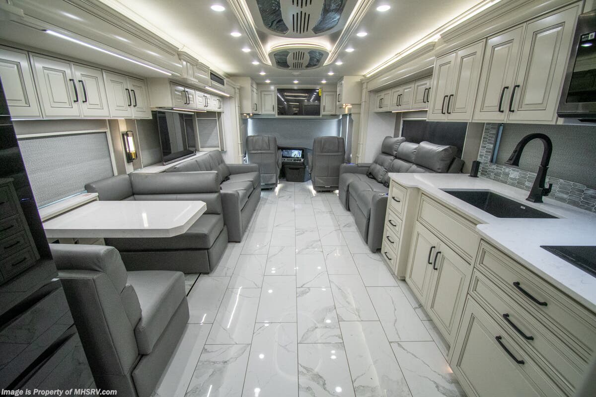 Call now about this 2026 American Coach American Dream 45A! 2026 American Coach American Dream 45A - New Diesel Pusher For Sale by Motor Home Specialist in Alvarado, Texas features Bath & 1/2