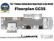 Call now about this 2026 Thor Motor Coach Luminate GG35! Floorplan of 2026 Thor Motor Coach Luminate GG35