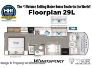 Call now about this 2026 Thor Motor Coach Windsport 29L! Floorplan of 2026 Thor Motor Coach Windsport 29L