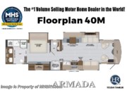 Call now about this 2026 Holiday Rambler Armada 40M! Floorplan of 2026 Holiday Rambler Armada 40M