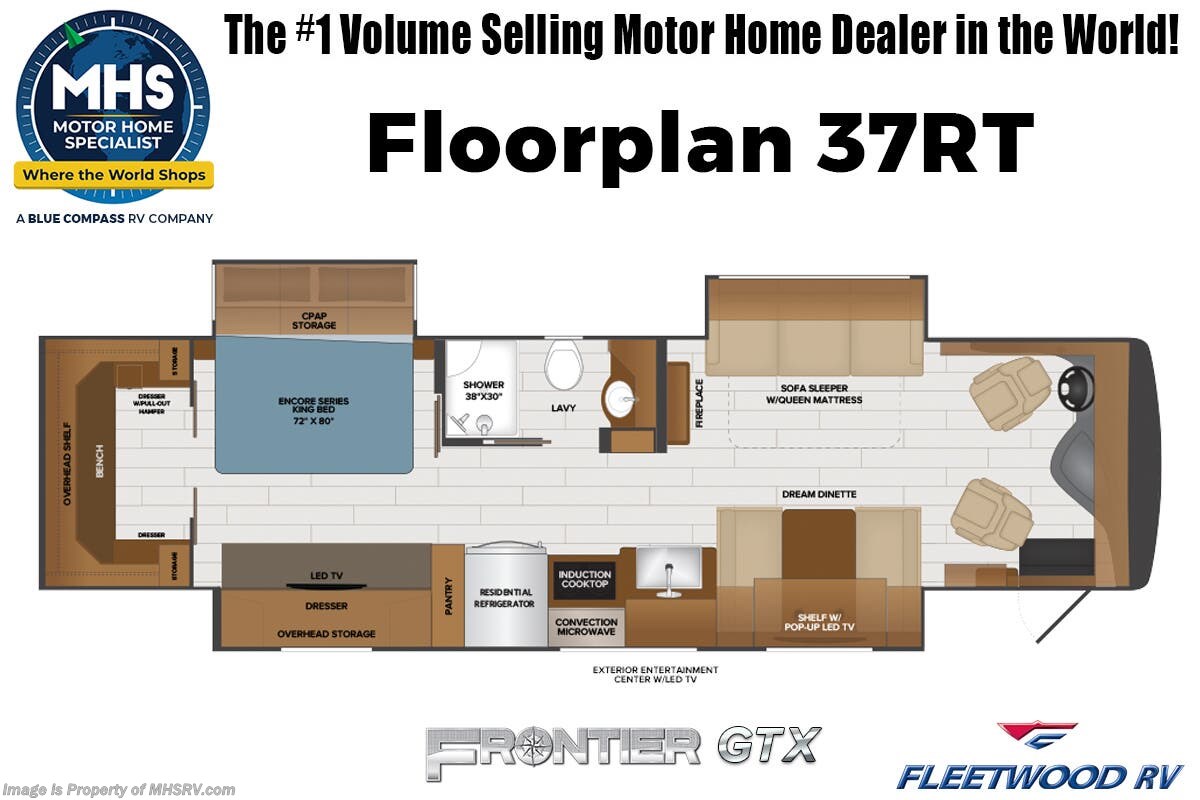 Floorplan of 2025 Fleetwood Frontier GTX 37RT