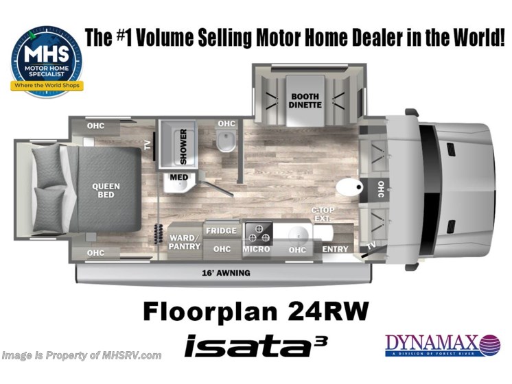 Email now about this 2026 Dynamax Corp Isata 3 Series 24RW! Floorplan of 2026 Dynamax Corp Isata 3 Series 24RW