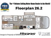 Contact us now about this 2026 Thor Motor Coach Vegas 26.2! Floorplan of 2026 Thor Motor Coach Vegas 26.2