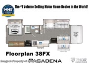 Call now about this 2026 Thor Motor Coach Pasadena SV 38FX! Floorplan of 2026 Thor Motor Coach Pasadena SV 38FX