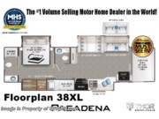 Call now about this 2026 Thor Motor Coach Pasadena SV 38XL! Floorplan of 2026 Thor Motor Coach Pasadena SV 38XL
