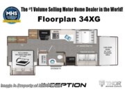 Call now about this 2026 Thor Motor Coach Inception HD 34XG! Floorplan of 2026 Thor Motor Coach Inception HD 34XG