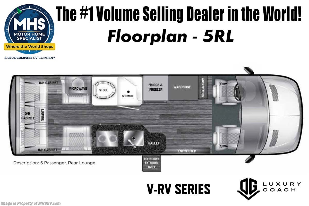 Floorplan of 2025 Forest River OGV V-RV 5RLA