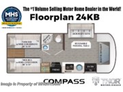 Call now about this 2026 Thor Motor Coach Compass 24KB! Floorplan of 2026 Thor Motor Coach Compass 24KB