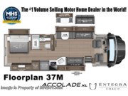 Call now about this 2026 Entegra Coach Accolade XL 37M! Floorplan of 2026 Entegra Coach Accolade XL 37M