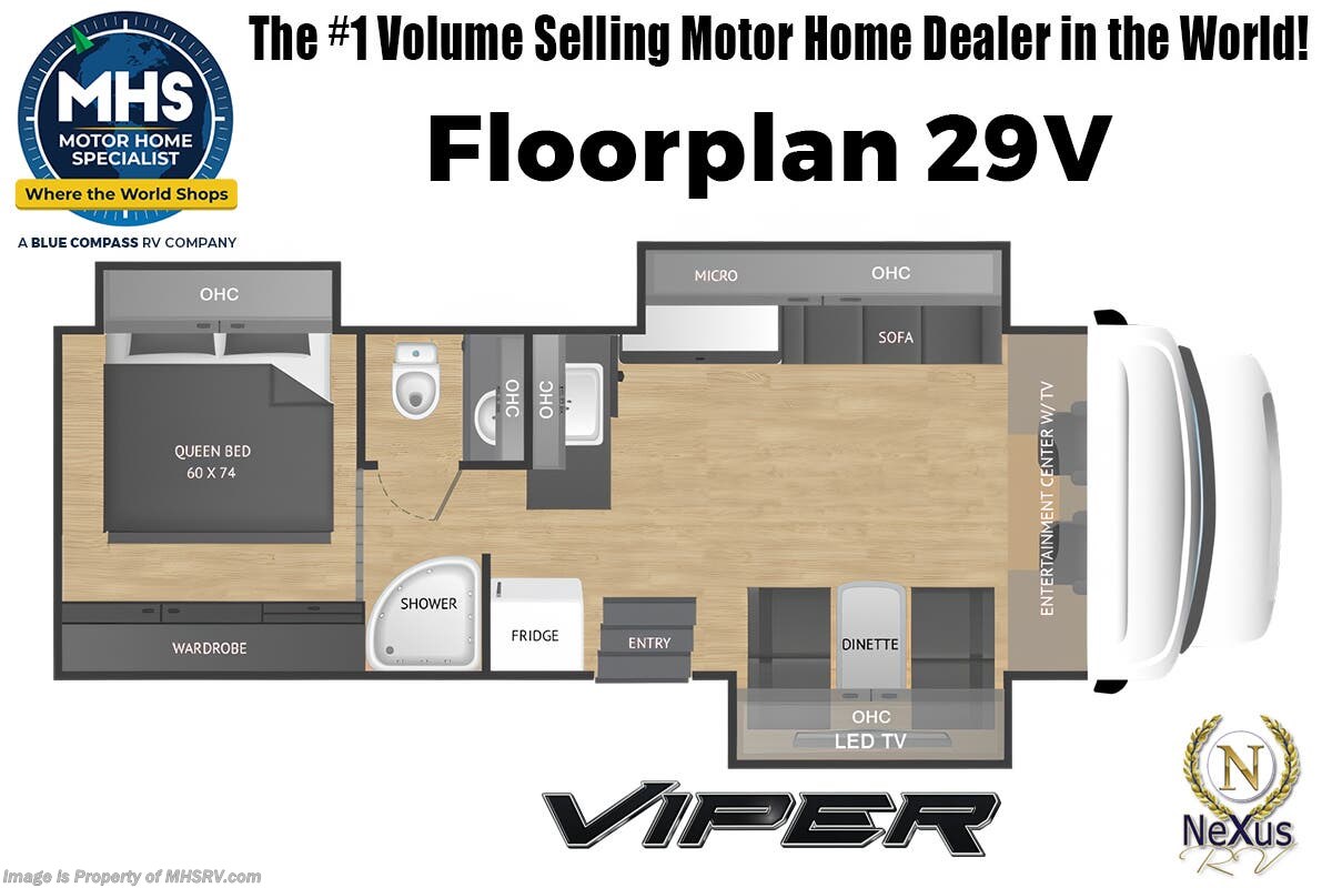 Call now about this 2026 Nexus Viper 29V! Floorplan of 2026 Nexus Viper 29V