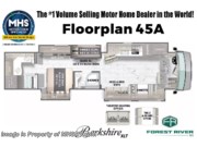 Call now about this 2026 Forest River Berkshire XLT 45A! Floorplan of 2026 Forest River Berkshire XLT 45A