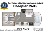 Call now about this 2026 Thor Motor Coach Delano 24XL! Floorplan of 2026 Thor Motor Coach Delano 24XL