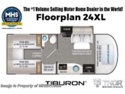 Call now about this 2026 Thor Motor Coach Tiburon 24XL! Floorplan of 2026 Thor Motor Coach Tiburon 24XL