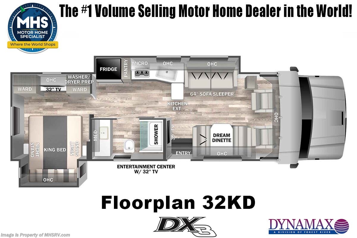 Email now about this 2026 Dynamax Corp DX3 32KD! Floorplan of 2026 Dynamax Corp DX3 32KD