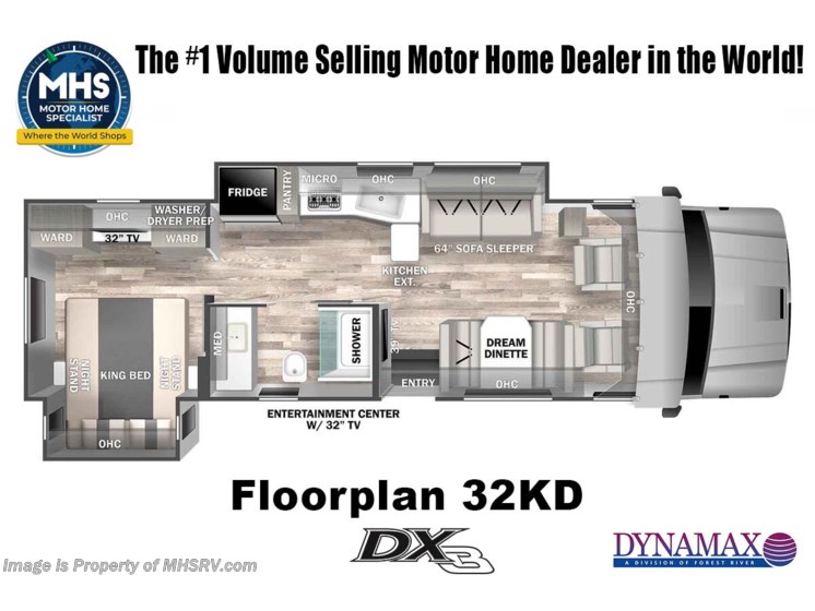 Email now about this 2026 Dynamax Corp DX3 32KD! Floorplan of 2026 Dynamax Corp DX3 32KD