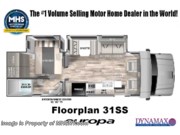 Call now about this 2026 Dynamax Corp Europa 31SS! Floorplan of 2026 Dynamax Corp Europa 31SS