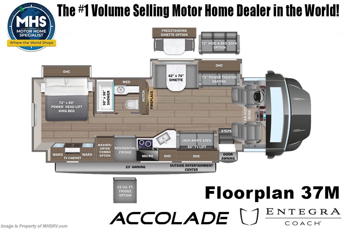 Contact us now about this 2026 Entegra Coach Accolade 37M! Floorplan of 2026 Entegra Coach Accolade 37M