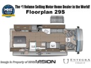 Call now about this 2026 Entegra Coach Vision 29S! Floorplan of 2026 Entegra Coach Vision 29S