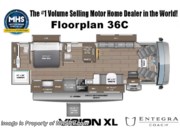 Call now about this 2026 Entegra Coach Vision XL 36C! Floorplan of 2026 Entegra Coach Vision XL 36C