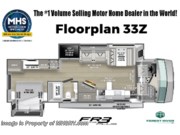 Call now about this 2026 Forest River FR3 Plus 33Z! Floorplan of 2026 Forest River FR3 Plus 33Z