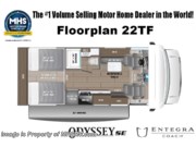 Contact us now about this 2026 Entegra Coach Odyssey SE 22TF! Floorplan of 2026 Entegra Coach Odyssey SE 22TF