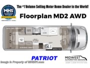 Call now about this 2026 Midwest Patriot MD2! Floorplan of 2026 Midwest Patriot MD2
