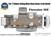 Call now about this 2026 Entegra Coach Odyssey 30Z! Floorplan of 2026 Entegra Coach Odyssey 30Z
