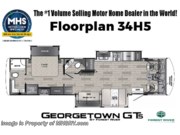 Contact us now about this 2026 Forest River Georgetown 5 Series GT5 34H5! Floorplan of 2026 Forest River Georgetown 5 Series GT5 34H5