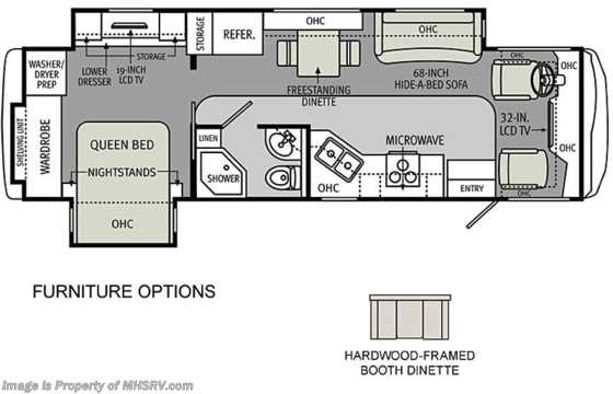 2012 Monaco RV Monarch For Sale W/Full Wall &amp; Bedroom Slides (33SFD) Floorplan