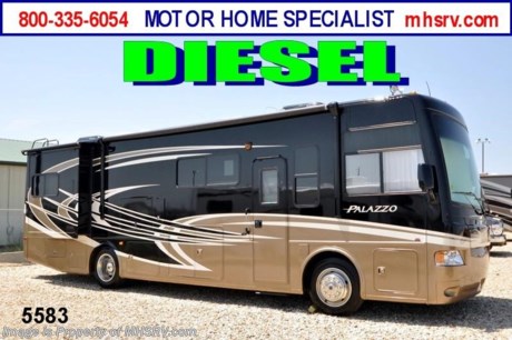 &lt;a href=&quot;http://www.mhsrv.com/thor-motor-coach/&quot;&gt;&lt;img src=&quot;http://www.mhsrv.com/images/sold-thor.jpg&quot; width=&quot;383&quot; height=&quot;141&quot; border=&quot;0&quot; /&gt;&lt;/a&gt;

&lt;object width=&quot;400&quot; height=&quot;300&quot;&gt;&lt;param name=&quot;movie&quot; value=&quot;http://www.youtube.com/v/_D_MrYPO4yY?version=3&amp;amp;hl=en_US&quot;&gt;&lt;/param&gt;&lt;param name=&quot;allowFullScreen&quot; value=&quot;true&quot;&gt;&lt;/param&gt;&lt;param name=&quot;allowscriptaccess&quot; value=&quot;always&quot;&gt;&lt;/param&gt;&lt;embed src=&quot;http://www.youtube.com/v/_D_MrYPO4yY?version=3&amp;amp;hl=en_US&quot; type=&quot;application/x-shockwave-flash&quot; width=&quot;400&quot; height=&quot;300&quot; allowscriptaccess=&quot;always&quot; allowfullscreen=&quot;true&quot;&gt;&lt;/embed&gt;&lt;/object&gt; #1 Volume Selling Thor Motor Coach Dealer in the World. /TX 9/3/12/ MSRP $200,147. All New 2013 Thor Motor Coach Palazzo Diesel Pusher. Model 33.2. This Diesel Pusher RV features (2) slide-out rooms including a driver&#39;s side full wall slide, booth dinette with LCD TV and optional stack washer/dryer set. Optional equipment includes a Vintage Maple wood package, Galleria full body paint exterior, Auburn Passage interior decor, exterior LCD TV, invisible front paint protection, dual pane windows &amp; stackable washer/dryer. The 2013 Palazzo also features a 300 HP Cummins diesel engine with 660 lbs. of torque, Freightliner XC chassis, 6000 Onan diesel generator with AGS, power driver&#39;s seat, inverter, LCD TV/DVD, residential refrigerator, solid surface countertops, (2) ducted roof A/C units, 3-camera monitoring system, one piece windshield, fiberglass storage compartments, fully automatic hydraulic leveling system, automatic entry step, electric patio awning and much more. CALL MOTOR HOME SPECIALIST at 800-335-6054 or Visit MHSRV .com FOR ADDITONAL PHOTOS, DETAILS, BROCHURE, FACTORY WINDOW STICKER, VIDEOS &amp; MORE.