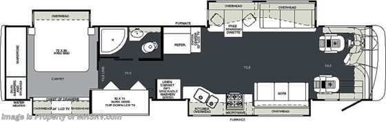 2013 Forest River Charleston (430BH) Bunk House RV W/Tag Axle &amp; W/4 Slides Floorplan