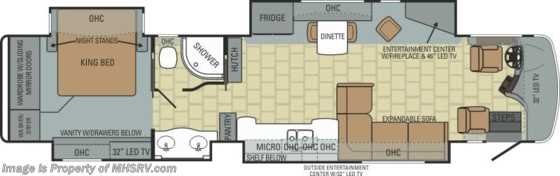2013 Entegra Coach Anthem 42DEQ Luxury Motor Home Floorplan