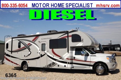 &lt;a href=&quot;http://www.mhsrv.com/thor-motor-coach/&quot;&gt;&lt;img src=&quot;http://www.mhsrv.com/images/sold-thor.jpg&quot; width=&quot;383&quot; height=&quot;141&quot; border=&quot;0&quot; /&gt;&lt;/a&gt; Receive a $1,000 VISA Gift Card /TX 3/28/13/ + MHSRV Camper&#39;s Pkg. that includes a 32 inch LCD TV with Built in DVD Player, a Sony Play Station 3 with Blu-Ray capability, a GPS Navigation System, (4) Collapsible Chairs, a Large Collapsible Table, a Rolling Igloo Cooler, an Electric Grill and a Complete Grillers Utensil Set with purchase of this unit. Offer valid Jan. 2nd and ends Mar. 30th 2013. &lt;object width=&quot;400&quot; height=&quot;300&quot;&gt;&lt;param name=&quot;movie&quot; value=&quot;http://www.youtube.com/v/fBpsq4hH-Ws?version=3&amp;amp;hl=en_US&quot;&gt;&lt;/param&gt;&lt;param name=&quot;allowFullScreen&quot; value=&quot;true&quot;&gt;&lt;/param&gt;&lt;param name=&quot;allowscriptaccess&quot; value=&quot;always&quot;&gt;&lt;/param&gt;&lt;embed src=&quot;http://www.youtube.com/v/fBpsq4hH-Ws?version=3&amp;amp;hl=en_US&quot; type=&quot;application/x-shockwave-flash&quot; width=&quot;400&quot; height=&quot;300&quot; allowscriptaccess=&quot;always&quot; allowfullscreen=&quot;true&quot;&gt;&lt;/embed&gt;&lt;/object&gt;MSRP $147,558. 2013 Thor Motor Coach 33SW Super C model motor home with a full wall slide. This unit is powered by the powerful 300 HP Powerstroke 6.7L diesel engine with 660 lb. ft. of torque. It rides on a Ford F-550 chassis with a 6-speed automatic transmission and boast a big 10,000 lb. hitch, rear pass-thru MEGA-Storage, extreme duty 4 wheel ABS disc brakes and an electronic brake controller integrated into the dash. Options include the beautiful Scarlet HD-Max exterior with premium durable Gel-Coat, Olympic Cherry cabinetry, exterior entertainment center, (2) Fantastic Fans including one in the overhead bunk area , child safety seat tether and an upgraded 6.0 Onan diesel generator. The Chateau 33SW is approximately 34 feet 6 inches long and also features a plush U-shaped dinette and sofa, dual roof air conditioners, power patio awning, one-touch automatic leveling system, residential refrigerator, 30 inch over the range microwave, solid surface counter top, touch screen AM/FM/CD/MP3 player, back-up monitor with side view cameras, remote heated exterior mirrors, power windows and locks, leatherette driver &amp; passenger captain&#39;s chairs, fiberglass running boards, soft touch ceilings, heavy duty ball bearing drawer guides, bedroom LCD TV, large LCD TV in the living area, an 1800-watt power inverter, heated holding tanks and a king sized bed. Motor Home Specialist is the #1 Thor Motor Coach Dealer in the World. For additional information about this incredible Super C motor home please feel free to visit MHSRV .com or call Motor Home Specialist at 800-335-6054. At Motor Home Specialist we DO NOT charge any prep or orientation fees like you will find at other dealerships. All sale prices include a 200 point inspection, interior &amp; exterior wash &amp; detail of vehicle, a thorough coach orientation with an MHS technician, an RV Starter&#39;s kit, a nights stay in our delivery park featuring landscaped and covered pads with full hook-ups and much more! Read From Thousands of Testimonials at MHSRV .com and See What They Had to Say About Their Experience at Motor Home Specialist. WHY PAY MORE?...... WHY SETTLE FOR LESS?